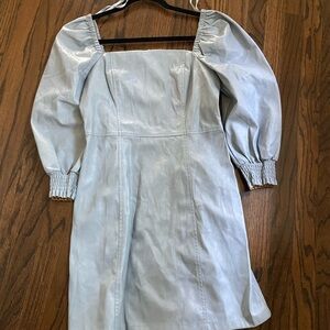 7 For All Mankind Gray Puff Sleeve Sundress